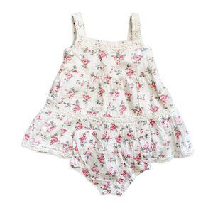 Tea Collection Baby Rose-Pattern Dress & Bloomers